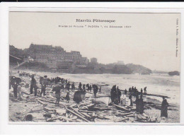 BIARRITZ : Grande Plage, Epave Du Voilier Suédois, 14 Décembre 1907 - Très Bon état - Biarritz