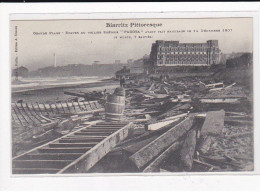 BIARRITZ : Grande Plage, Epave Du Voilier Suédois, Ayant Fait Naufrage Le 14 Décembre 1907 - Très Bon état - Biarritz