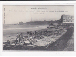 BIARRITZ : Grande Plage, Epave Du Voilier Suédois, Ayant Fait Naufrage Le 14 Décembre 1907 - Très Bon état - Biarritz
