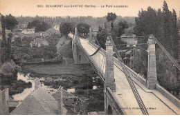 BEAUMONT SUR SARTHE - Le Pont Suspendu - Très Bon état - Beaumont Sur Sarthe