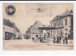 TOULON-sur-ARROUX : Place D'armes, Aviation Des 23 Et 24 Juins 1912 - état - Autres & Non Classés
