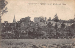 MONTFORT LE ROTROU - L'Eglise Et Le Château -très Bon état - Autres & Non Classés