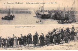 QUIBERON - Embarquement Des Passagers Pour Belle Ile - Sardinières Puisant De L'eau - Très Bon état - Quiberon