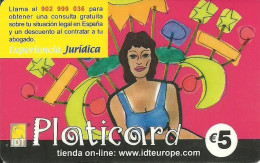 Spain: Prepaid IDT - Platicard €5 Juridica - Other & Unclassified