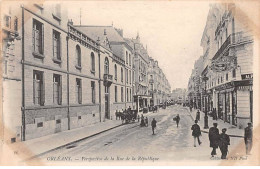 ORLEANS - Perspective De La Rue De La République - Très Bon état - Orleans