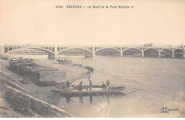ORLEANS - Le Quai Et Le Pont Nicolas II - Très Bon état - Orleans