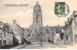 BATZ - La Grande Rue Et L'Abside De L'Eglise Saint Guénolé - Très Bon état - Batz-sur-Mer (Bourg De B.)