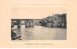 VILLENEUVE SUR LOT - Le Pont Et La Rive - Très Bon état - Villeneuve Sur Lot