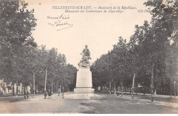VILLENEUVE SUR LOT - Boulevard  De La République - Très Bon état - Villeneuve Sur Lot