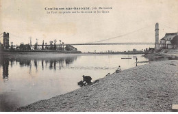 COUTHURES SUR GARONNE - Le Pont Suspendu Sur La Garonne Et Les Quais - Très Bon état - Autres & Non Classés