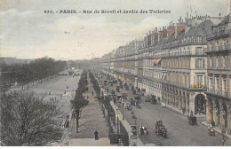 PARIS - Rue De Rivoli Et Jardin Des Tuileries - Très Bon état - District 01