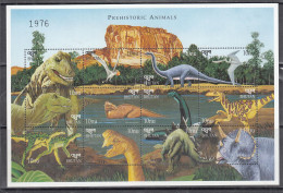 BHUTAN, 1999, Prehistoric Animals, Sheetlet, 1 V, MNH, (**) - Bhután
