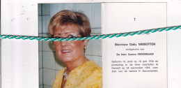 Gaby Missotten-Peetermans, Jeuk 1935, Hasselt 1994. Foto - Todesanzeige