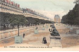 PARIS - Le Jardin Des Tuileries Et La Rue De Rivoli - Très Bon état - Arrondissement: 01