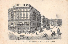 PARIS - Vue De La Maison PETITJEAN - Rue Des Halles - Dépliant - Très Bon état - Paris (01)