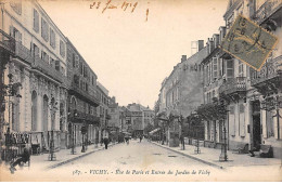 VICHY - Rue De Paris Et Entrée Du Jardin De Vichy - Très Bon état - Vichy