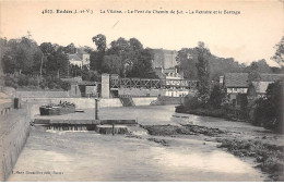 REDON - La Vilaine - Le Pont Du Chemin De Fer - La Retraite Et Le Barrage - Très Bon état - Redon