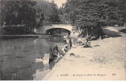 AGEN - Le Canal Et Pont De Rouquet - Très Bon état - Agen
