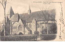 DUN SUR AURON - Eglise Et Jardin Public - état - Dun-sur-Auron