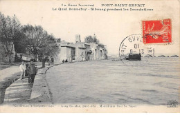 PONT SAINT ESPRIT - Le Quai Bonnefoy - Sibourg Pendant Les Inondations - Très Bon état - Pont-Saint-Esprit