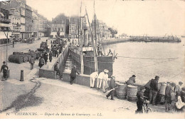CHERBOURG - Départ Du Bateau De Guernesey - Très Bon état - Cherbourg