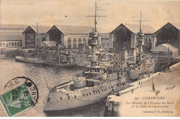 CHERBOURG - Les Navires De L'Escadre Du Nord Et Les Cales De Construction - état - Cherbourg