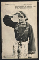 CPA Ploaré (Finistère), Junge Frau Der Bretagne En Costume Typique  - Ohne Zuordnung