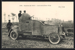 AK Belgische Soldaten Mit Panzerauto, Guerre De 1914  - Guerre 1914-18