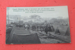 Reggio Calabria La Stazione Succursale Con Accampamento Guardie Di Finanza Dopo Il Terremoto 1909 - Reggio Calabria