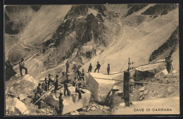 Cartolina Carrara, Le Cave, Marmorsteinbruch  - Carrara