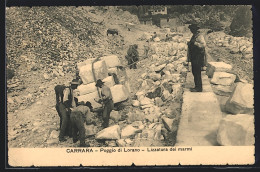 Cartolina Carrara, Poggio Di Lorano, Lizzarura Dei Marmi, Marmorsteinbruch  - Carrara