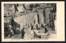 Cartolina Carrara, Cava Piastraccia, Gruppo Arni Della S. A. Henraux Di Querceta, Marmorsteinbruch  - Carrara