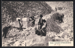 Cartolina Carrara, Lavorazione Dei Marmi, Marmorsteinbruch  - Carrara