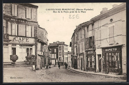 CPA Castelnau-Magnoac, Rue De La Poste Prise De La Place  - Castelnau Magnoac