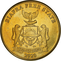 Biafra, 10 Shillings, Rhinocéros, 2020, Laiton, SPL - Biafra