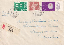 LETTER 1964  REGISTERED LAUSANNE - Lettres & Documents