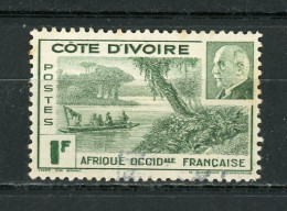 COTE D'IVOIRE (RF) - PETAIN - N° Yt 176 Obli. - Used Stamps