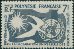 French Polynesia 1958 Sc#191,SG17 7f Human Rights MNH - Autres & Non Classés