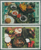 French Polynesia 1987 Sc#458-459,SG504-505 Polynesian Food Dishes Set MNH - Andere & Zonder Classificatie