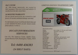 UK - BT - L&G - DUCATI 916 - 406B - Ltd Edition In Folder - 600ex - Mint - BT Edición General