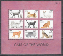 BHUTAN, 1999, Cats  Of The World, Sheetlet, 1 V,   MNH, (**) - Bhután