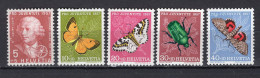 T3704 - SUISSE SWITZERLAND Yv N°597/601 ** Pro Juventute - Unused Stamps
