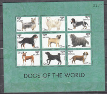 BHUTAN, 1999, Dogs  Of The World, Sheetlet, 1 V,   MNH, (**) - Bhutan