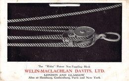 Scotland - GLASGOW - Advertising Postcard - Welin-MacLachlan Davits Ltd. - Year 1933 Calendar - Lanarkshire / Glasgow