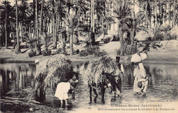 Algérie - COLOMB BÉCHAR - Moissonneurs Traversant La Rivière à La Palmeraie - Ed. Collection Idéale P.S. 35 - Bechar (Colomb Béchar)