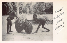 Afrique Occidentale Française - Régimes De Noix De Palmes - Enfants - Ed. Société Des Missions Africaines 3 - Missioni