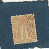 ///   FRANCE ///   TYPE SAGE  -- N°  86  3 Cts Bistre Jaune  Côte 60€ - 1876-1898 Sage (Type II)