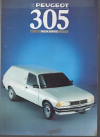 (automobile, PEUGEOT)  Pub Pour La 305 BREAK SERVICE  1988(CAT7200) - Advertising