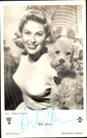 CPA Schauspielerin Bibi Johns, Portrait, Autogramm, Hund - Acteurs