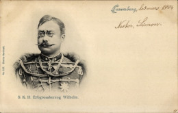 CPA Erbgroßherzog Wilhelm IV. Von Luxemburg, Portrait, Zwicker, Husarenuniform - Familles Royales